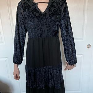 Midi navy blue dress